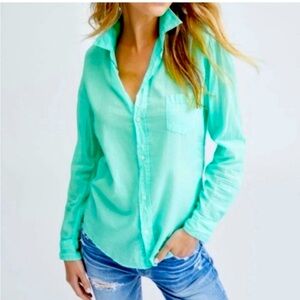 Frank & Eileen Aqua Button Down Cotton Shirt